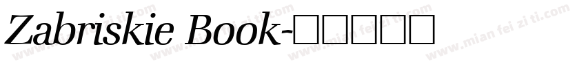 Zabriskie Book字体转换